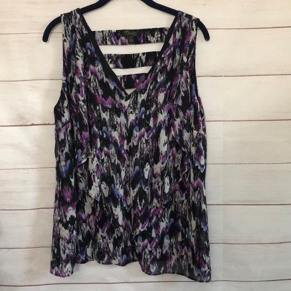 Thalia Sodi Purple Multicolor Sleeveless Size L - Picture 1 of 4